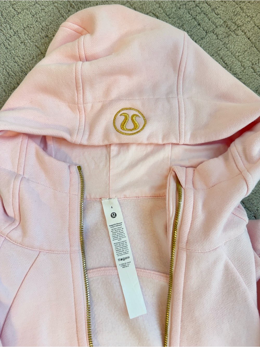 lululemon athletica Light Pink Zip-Up Hoodie - Picture 3 of 4